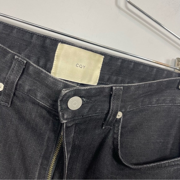 CQY Icon in Unify High Rise Slim Jean Black Salvage Denim Size 27 - Picture 9 of 16